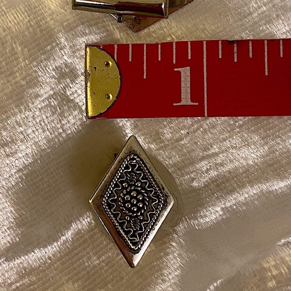 Antique 925 sterling silver French cuff links